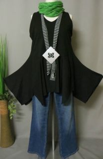 Kekoo Shirt Tunika, Bluse, Überwurf, Top, schwarz Größe 246/48