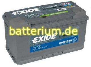 Exide Premium Superior Power EA1000 100Ah einbaufertig Autobatterie