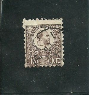 Ungarn Mi Nr. 12a FREIMARKE König Franz Josef, 15 K, gestempelt