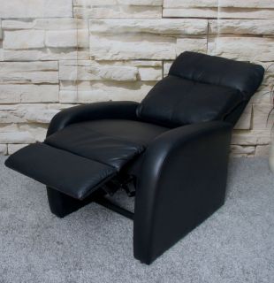 Ware Fernsehsessel Relaxsessel Sessel M47 ~ Kunstleder, schwarz