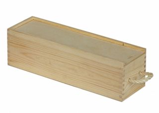 Weinkiste Weinbox Geschenkbox Holz mit Deckel 35,1x10,5x10,5 cm