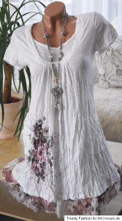 Tunika Kleid Vintage Co2 Paris 4 Farben 36 38 40 42 S M L XL Lagen