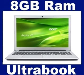 Acer V5 571 15 6 Ultrabook 8GB Ram Win7 500GB DVD Multi Core i3 2367M