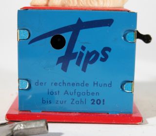 Altes Blechspielzeug HK 574 Fips der rechnende Hund mit OVP Germany