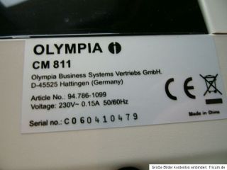 Olympia CM 811 Kasse Ladenkasse Registrierkasse + 52 Papierollen