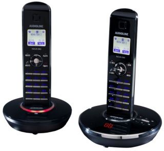 Audioline Nova 582 DUO Schnurloses DECT ECO Mode Telefon Set mit SMS