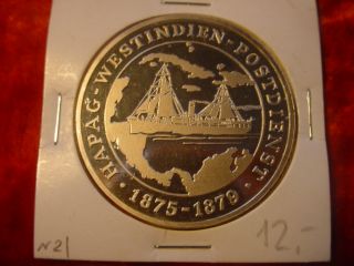 WESTINDIEN POSTDIENST 1875 1879 TEN CENTS 10 Cent Medaille 587
