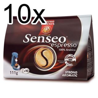 Senseo Kaffeepads Espresso, 10er Pack, 10 x 16 Pads