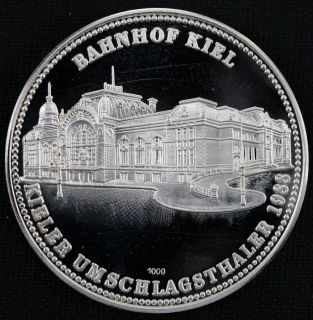 Silbermuenze Feinsilber Sammlermuenze Kieler Umschlagsthaler 1988