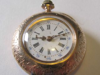 Taschenuhr Uhr rotgold gold 585 Schmuck voll funktionsfähig