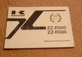 Betriebsanleitung Manual Kawasaki ZZ R600 ZZ R500 ZZR