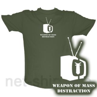 WEAPON OF MASSDISTRACTION W T Shirt TV Fernsehen S XXXL