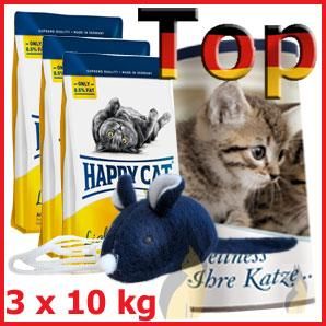 Preisvorschlag Vorratsdose + Catnip Toy & Happy Cat Adult Light 3 x