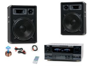 LUXUS 1200W Party DJ PA Anlage Lautsprecher Verstärker