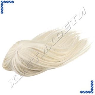 Haarteil Perücke Blond #613 55cm Wig Lange Haare Pony
