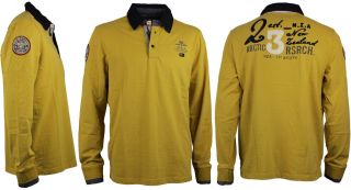 NZA langarm Polo Shirt gelb NEU Gr. M L XL XXL 3XL New Zealand