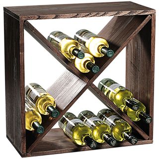 Weinflaschen Regalsystem, x form, Weinregal Holz massiv