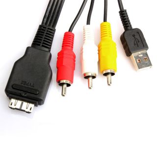 USB AV RCA Cable For Sony Cyber shot DSC W220 DSC W230 DSC W210 DSC