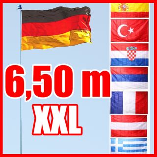 Fahnenmast Flaggenmast 6,20m + Deutschland Fahne