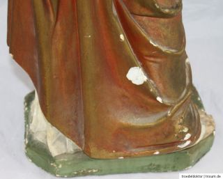 Große Stuck Gips Figur Jesus mit Lamm Opferlamm Ostern 62 cm hoch