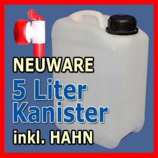 x5 L Wasserkanister mit Hahn, kiste camping kanister