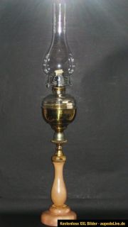 alte Petroleumlampe, Onyx mit Messing, Groß 72cm