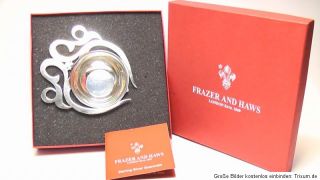 Frazer and Haws Teebeutel Schale aus Sterling 925er Silber OVP