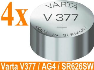 Stück Varta AG4 Knopfzelle Batterie LR66 LR626 377 V377 SR626SW