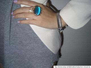 THE ARTY Ring Zimt,Türkis,Blau, Rot blogger Ring BAGUE Anillo Anello
