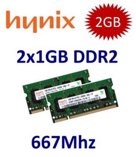 2x 1GB 2GB DDR2 667Mhz PC2 5300 Notebook RAM 200pin 667
