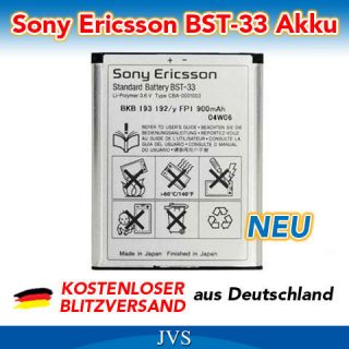 Original SONY ERICSSON Akku BST 33 NEU W595 W395 W205 W705 W660i