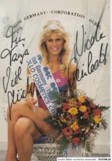 Nicole Reinhardt Miss Germany 1988 TOP AK Orig. Sign. Model +51815