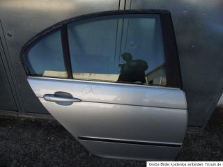 BMW E46 Limo Tür hinten rechts Beifahrerseite Silber Beifahrer Door