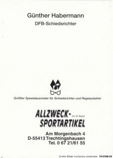 Günther Habermann DFB Schiedsrichter AK 80er Jahre Original Signiert