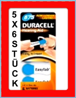 30 Stück Duracell Hörgeräte Batterien DA675 AS675 ZL1 ZL675 Blau 5