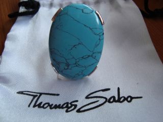 Original Thomas Sabo Ring Türkis Gr. 50 NEU Np 139€ Silber