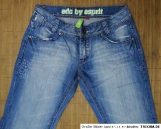 edc by ESPRIT Play Vintage Denim Jeans, Bootcut Gr. 38 short