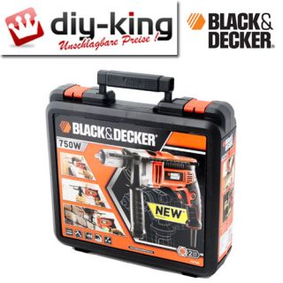 Black & Decker 750W Schlagbohrmaschine Bohrmaschine im Koffer   KR705K
