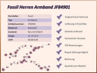 FOSSIL Herren Armband Armkette Edelstahl JF84901 UVP 49,90€
