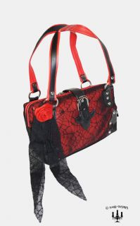Dark romantic Gothic XL spider Handtasche Tasche mit Spinnennetz
