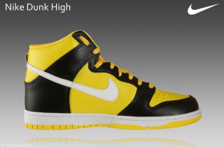 Dunk High Schuhe Neu Gr.45 schwarz/gelb Sneaker Leder 317982 703 #2542