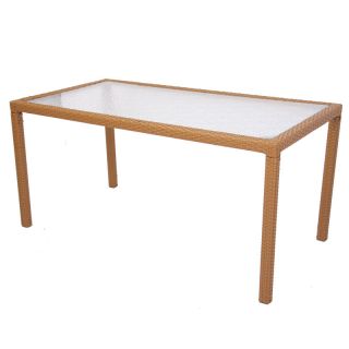 Esszimmertisch Gartentisch Tisch ROM Poly Rattan anthrazit weiß sand