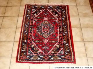 95x60cm Bidjar Teppich Handgeknüpft Perser Orientteppich Carpet