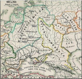 Historische alte Landkarte Россия RUSSLAND im Mittelalter