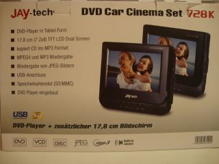 Jay tech    DVD Car Cinema Set 728K     NEU 