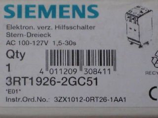 Siemens 3RT1926 2GC51 Elektron.verz. Hilfsschalter
