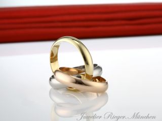 CARTIER RING TRINITY ROT WEISS GELB GOLD 750 ***