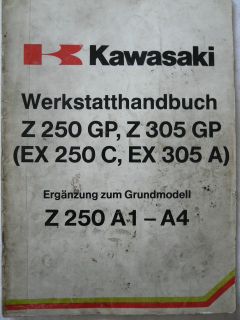 Wi754* Kawasaki Werkstatthandbuch Z250 Z305 EX250 EX305 Ergänzung