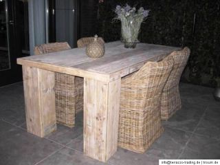 Gartentisch Holz Esstisch Bauholz Tisch geoelt Herstellung jede