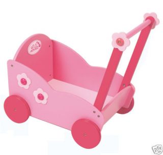 Puppenwagen Holz Lauflernwagen Lauflernhilfe Kinder Kinderzimmer rosa